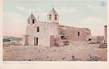 Postcard NM Isleta New Mexico Old Church at Pueblo of Isleta c.1901 I2 picture