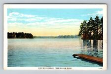 Framingham MA-Massachusetts, Scenic Views Lake Waushakum Vintage Postcard picture