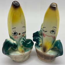 Rare Anthropomorphic Winking Bananas Salt and Pepper Shakers picture