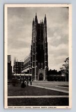 Durham NC-North Carolina, Duke University Chapel, Vintage c1939 Postcard picture