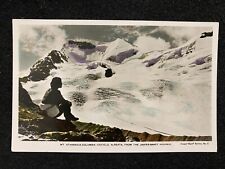 Jasper Alberta Canada Mt Athabasca Icefields Antique RPPC Real Photo Postcard picture