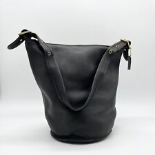 Old Coach 0399 007 Shoulder Bag Leather Vintage Black from JAPAN picture