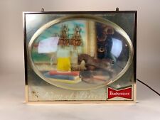 Vintage Budweiser Clydesdale Horse Bubble Dome Sign WORKS picture