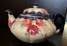 Antique Nippon Tea Pot Hand Painted Floral Rose Design on Porcelain picture