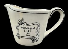 Anthropologie Katie Mandy Ceramic Measuring Cup Measure Your Life In Love 4 Cups picture