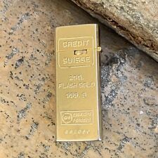 Vintage Credit Suisse Gold Bar Lighter Made In Japan GUC Fast Shipping picture