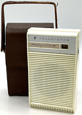 Realtone Model TR1948 9 Transistor Radio Battery Tested Works Leather Case Japan picture