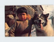 Postcard An Eskimo Boy's Best Friend Lead  Dog from the Dog Team picture