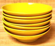 Vintage Mid Century Modern MCM 60s 70s Melamine 7 Yellow Bowls Dishes Set Lot  picture