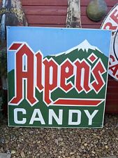 Vintage ALPEN'S CANDY Greenbrier TN Tennessee Masonite 48” X 48” Dairy Sign picture