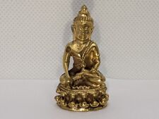 Buddha Amulet Thai Phra Kring Healing Medicine Shakyamuni Mini Brass Statue 1.45 picture