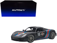 Porsche 918 Spyder Weissach Package Black/ Martini Livery #15 1/18 Model Car  by picture