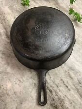 VTG GRISWOLD Cast Iron SKILLET Chicken Frying Pan # 8 LARGE BLOCK LOGO 777B FLAT picture