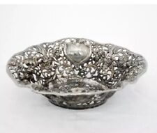Vtg Godinger Silver Art  Company Ornate Bowl Floral 12” Filigree Large Repousse picture