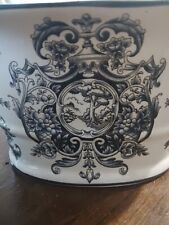 Black And White Toile Porcelain Planter Bowl picture