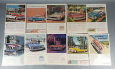 10 Original Vintage Paper Pontiac Car Ad 1950s 1960s Advertising Magazine picture