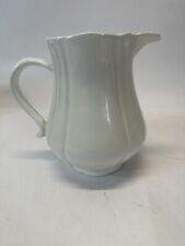 Ceramic 6” High White Pitcher Unbranded In Good Condition picture