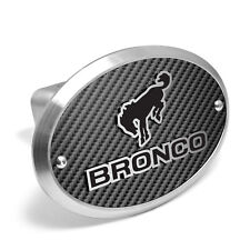 Ford Bronco 3D Logo on Carbon Fiber Look Oval Billet Aluminum 2