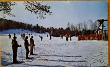 BRIDGTON, MAINE      Pleasant Mountain Ski  Area     Old ME Postcard picture
