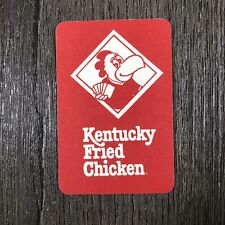 vintage kentucky fried chicken playing card small KFC 6 Of Diamonds Poker Rare picture