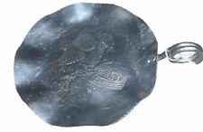 Vintage N.S.&Co Hand Hammered Aluminum Plate Etched Bird  Round  Dish/Wall Art picture