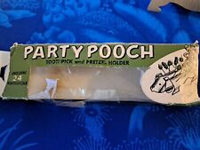 Vintage Party Pooch Metal Toothpick And Pretzel Holder picture