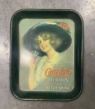 Vintage Antique Coca Cola Serving Tray Advertising 1912 Hamilton King Girl picture