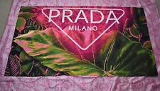 Prada promotional store neon light logo hyper leaves leaf 55