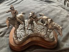 Donald Polland 1978 Steer Wrestling Peeter Sculpture- Singed picture