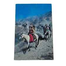 Postcard Indians on the Trail Native American Culture Vintage B47 picture