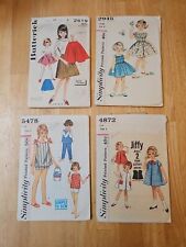 Girls Dress Pattern Simplicity butterick 1950-1960s  Vintage Size 4. Lot Qty 4 M picture