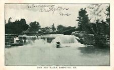 Vintage Postcard 1910 Dam and Water Falls Bridgton Maine ME picture