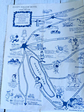 Vintage Sleepy Hollow Motel Auburn NY Illustrated Cartoon MAP picture
