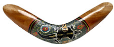Vintage Australian Wooden Boomerang Hand Painted 14
