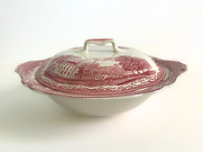 Johnson Brothers Old Britain Castles Pink Round Vegetable Tureen Casserole Dish picture