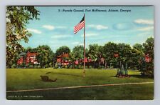 Atlanta GA-Georgia, Parade Ground Fort McPherson, Antique Vintage Postcard picture