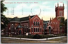 1910's Washington Street Baptist Church Lynn Massachusetts MA Posted Postcard picture