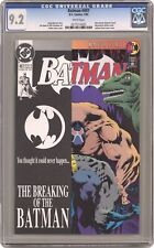 Batman #497D Direct Variant 1st Printing CGC 9.2 1993 0277214025 picture