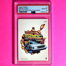 1989 Topps Back to the Future  #1 Poster Movie Logo sticker - PSA 10 Gem Mint picture