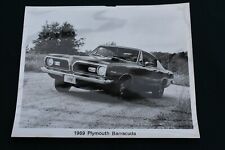 Plymouth Barracuda 1969 Black & White Press Photograph picture