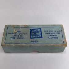 Vintage 1940's Canadian National Railways CNR Train Brand Staples Staple Box picture
