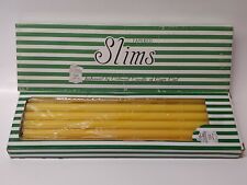 VTG Tapered Slims Candles By Colonial Candle Co. of Cape Cod Yellow 12