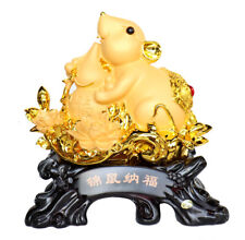 Chinese Zodiac Rat Statue with Wu Lou and Lotus picture