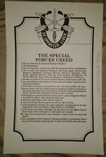 Vintage Special Forces Creed Poster. Cold War Era. picture