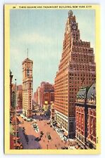 Postcard Times Square & Paramount Building New York City NY Vertical View picture