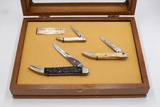 Rare Case XX 1984 Texas Toothpicks Set - 3pc Knife Set w/ Display - 1 of 2500 picture