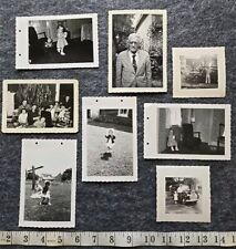 Vintage Photographs Photos Snapshots B&W Lot of 8, 1940s Cars People Christmas picture