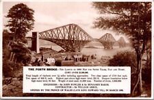 Rare RPPC Forth Bridge Edinburgh Scotland UK Firth of Forth Vintage Postcard picture