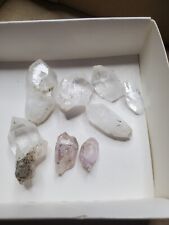50g Lot Natural Clear Quartz Crystal Points Wand and amethystine 8 pieces total picture
