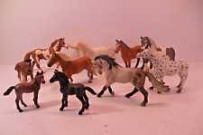 Lot Of 9 SCHLEICH HORSES & 1 UNICORN BLACK WHITE GREY Brown +++ picture